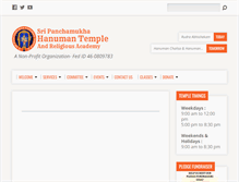 Tablet Screenshot of hanumantemplela.org